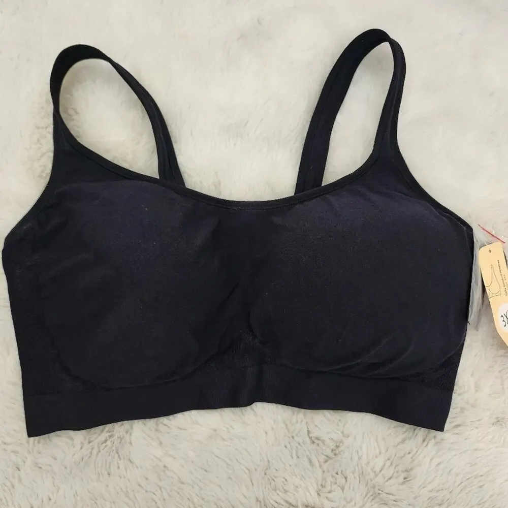 Truekind Daily Comfort Wireless Shaper Bra - Black Seamless Plus Size 3X - NEW - Picture 5 of 12
